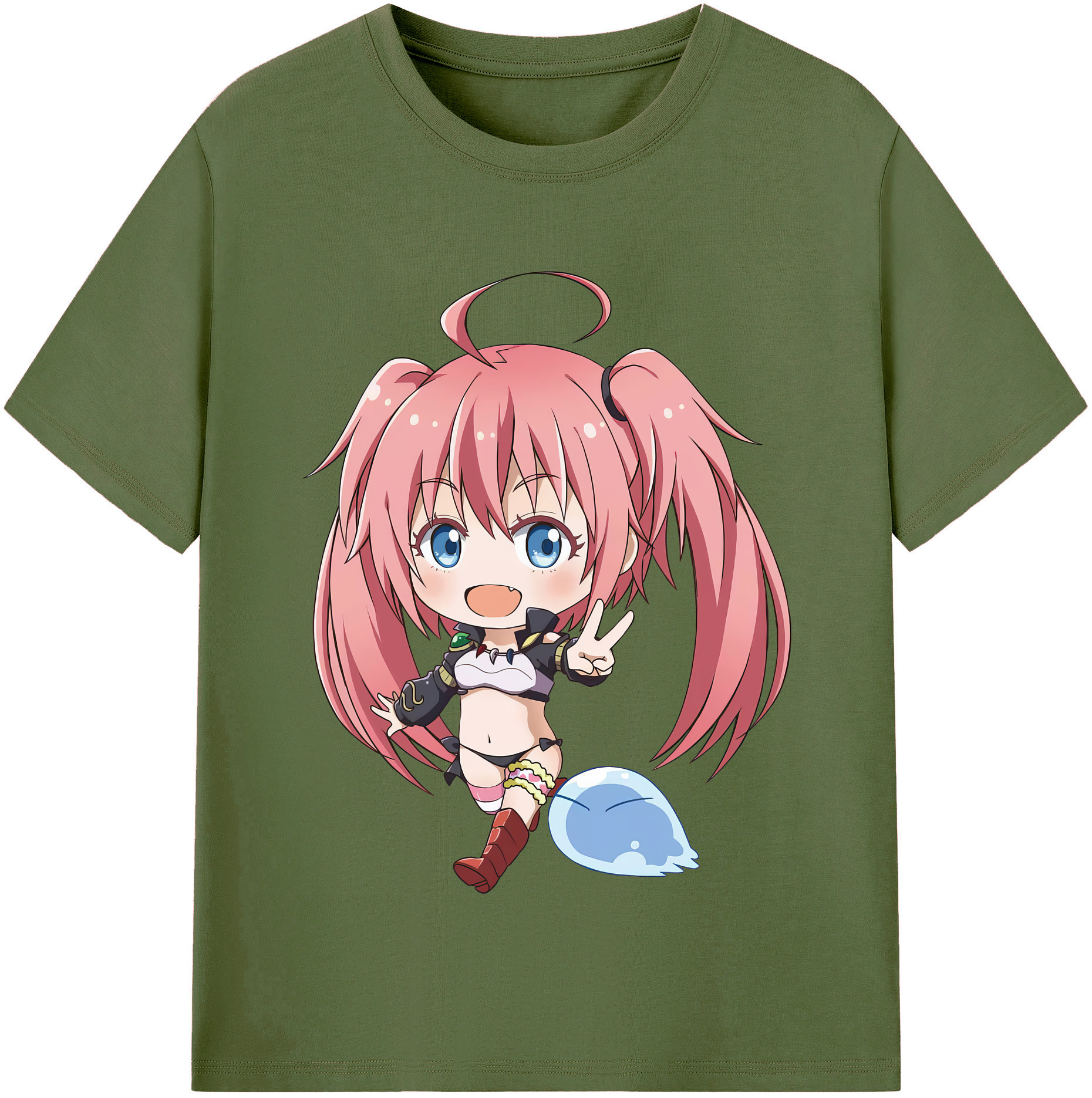 （画像用） 転スラ Regarding Reincarnated to Slime 綿100％半袖Tシャツ（フロントプリント）